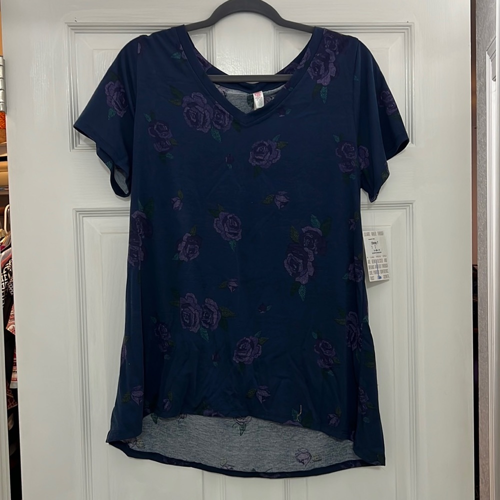 Rose Top on Navy by LulaRoe